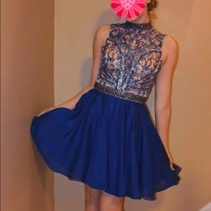 Sherri Hill Blue Prom Dress